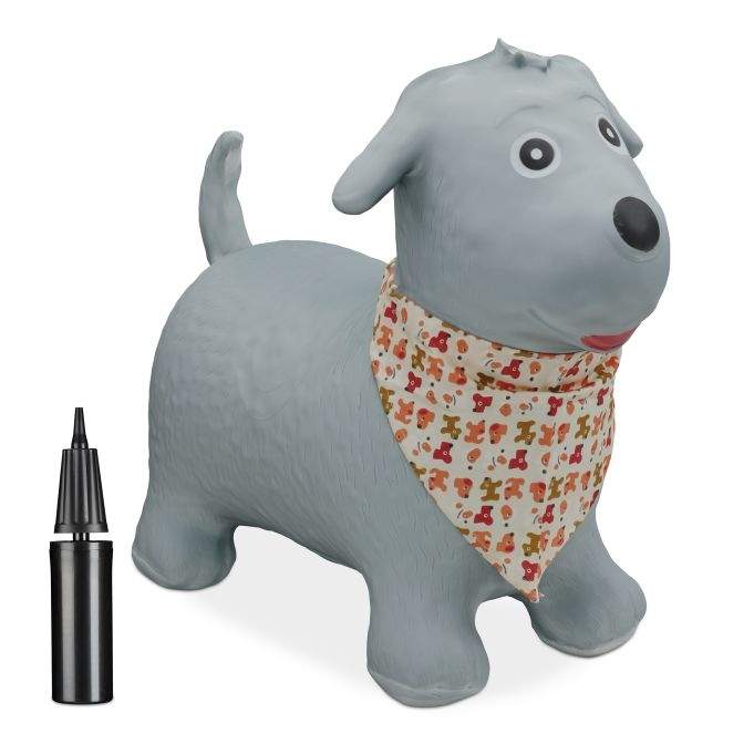 Springende hund med tørklæde