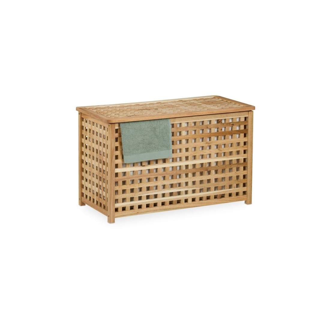 Tvättkorg i valnöt med säck | Hem & Hobby - Hem & Hushåll - Tvätt - Tvättkorgar | Pryloteket