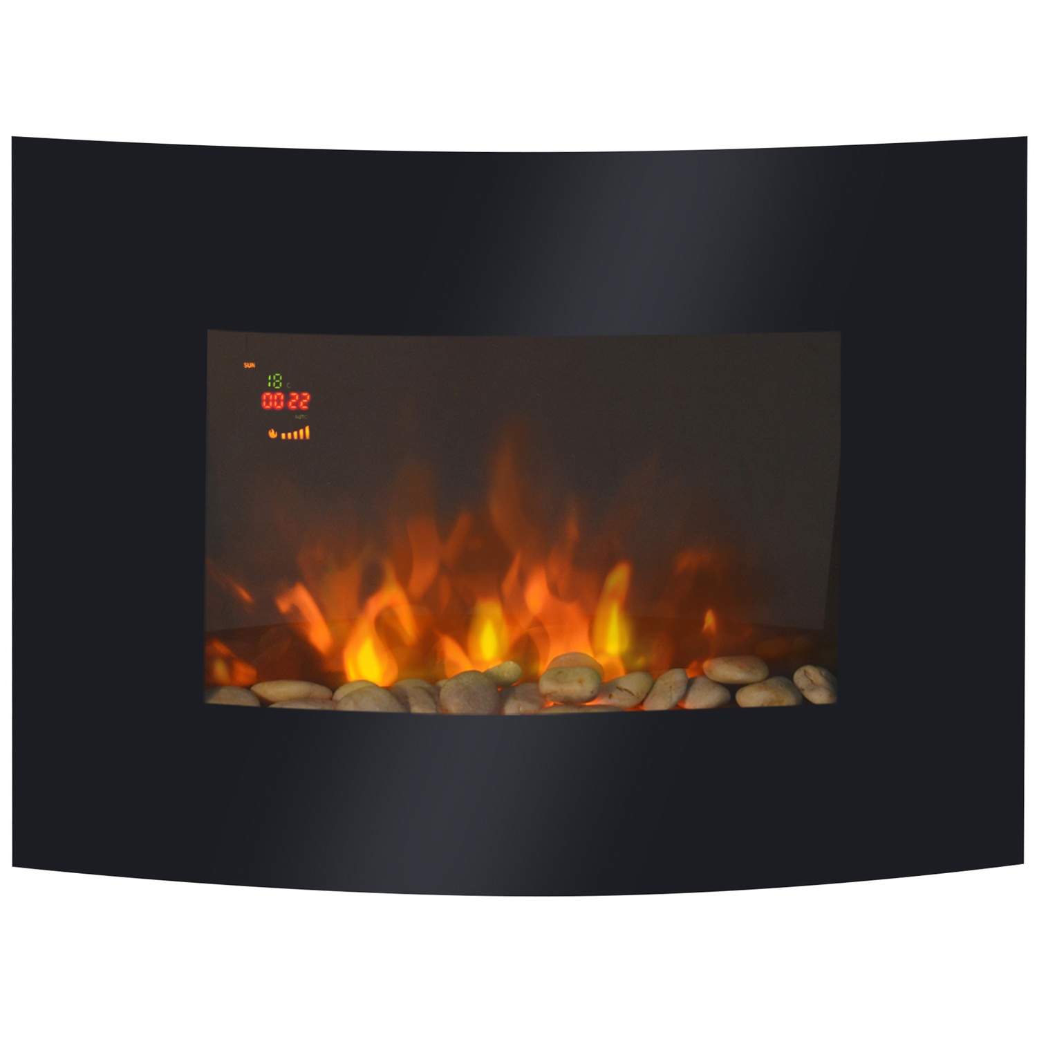 El-pejs elektrisk vægpejs 65 x 11,4 x 52cm, pejs for en hyggelig atmosfære