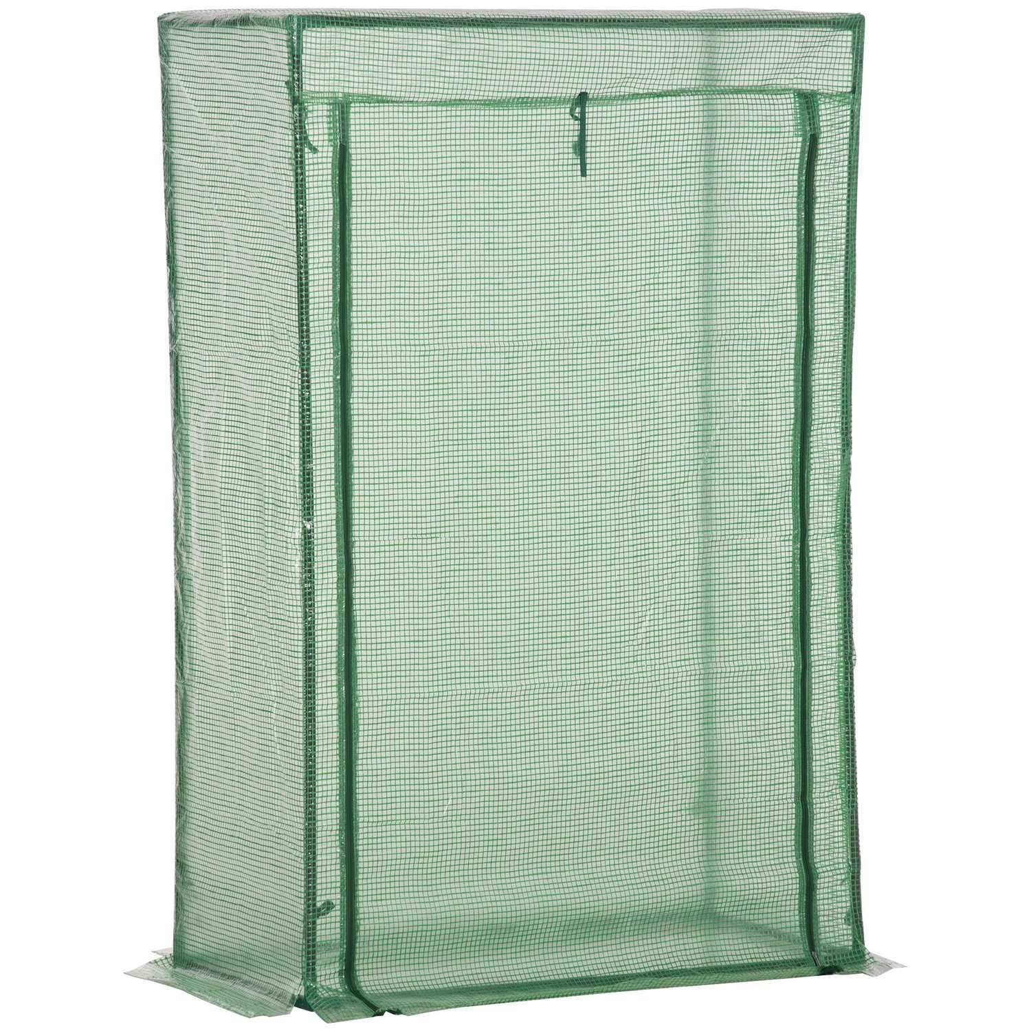 Drivhusdrivhus med rulledør 100x50x150cm af stål og plast i grønt til plantepleje og dyrkning