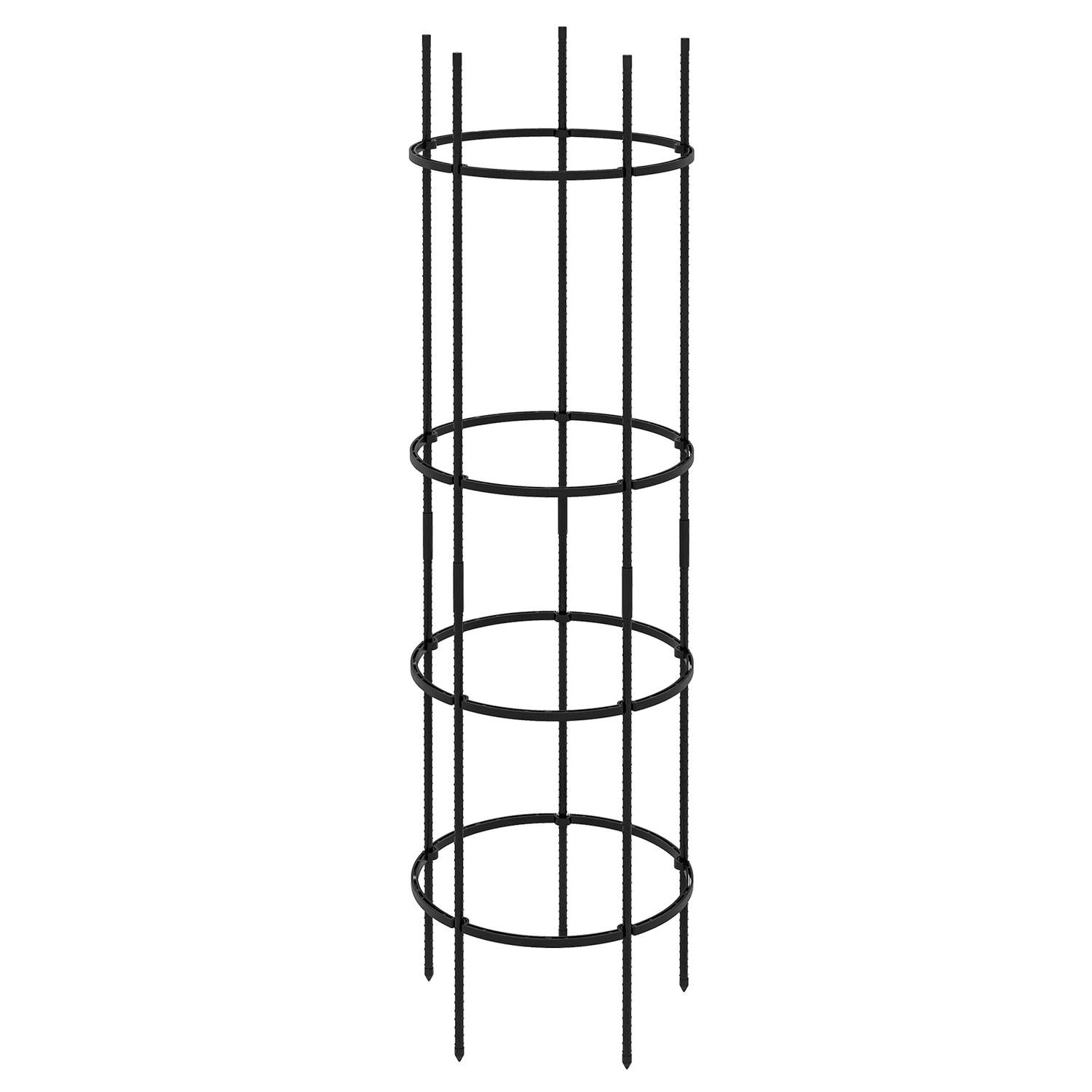 Trellis 4 niveauer planteholder tomatbur sort stål til havebalkon