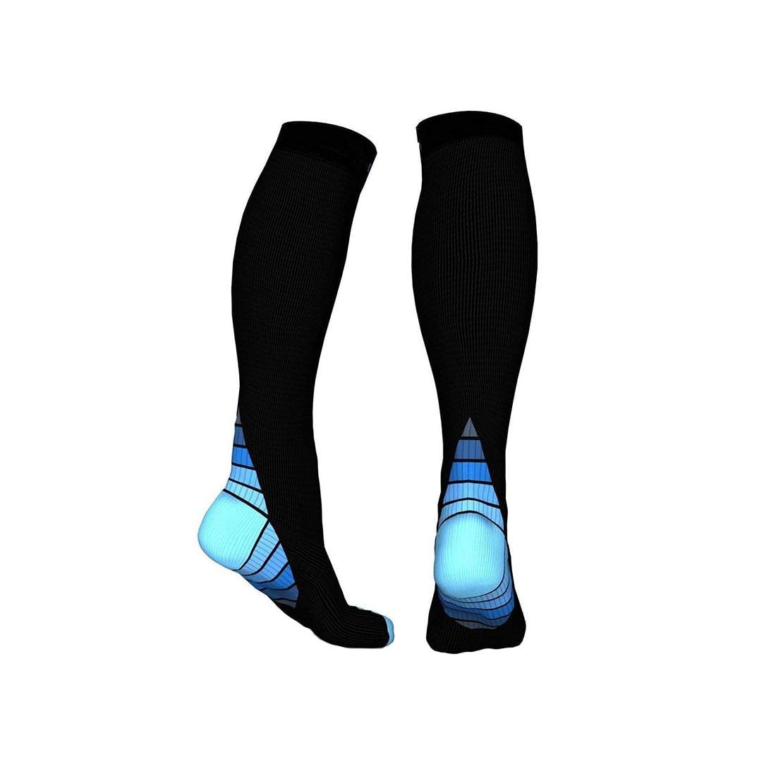 Knähöga Kompressionsstrumpor för Löpning & Sport - Blå | Hälsa & Skönhet - Personvård - Vård & Rehabilitering - Stöd & Kompression - Kompressions- & Stödstrumpor | Pryloteket