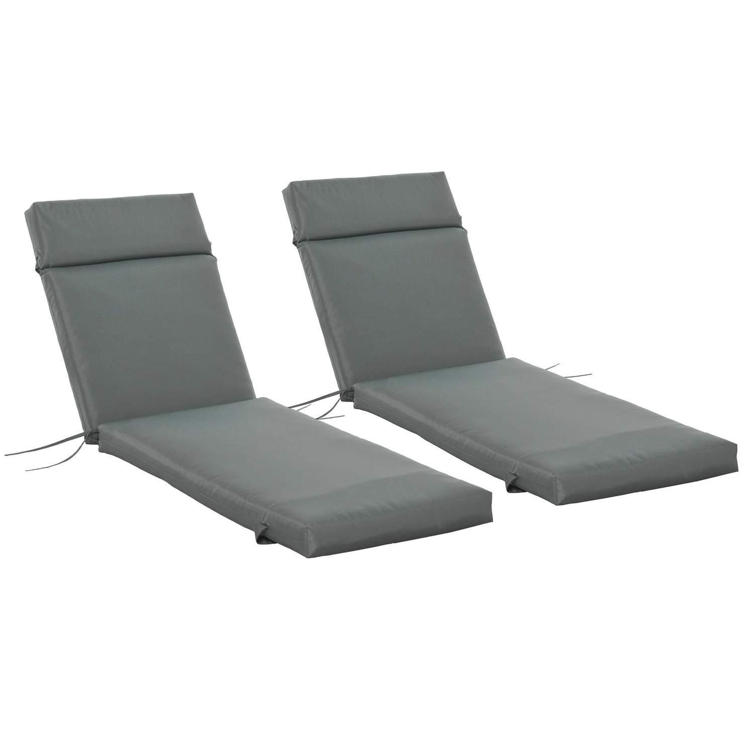 Set med 2 dynor för solstolar, flamskyddade solstolsdynor med remmar för trädgårdsstolar, 8 cm tjocka, stoppade dynor, solstolsd | Hem & Hobby - Hem & Hushåll - Kök - Servering | Pryloteket