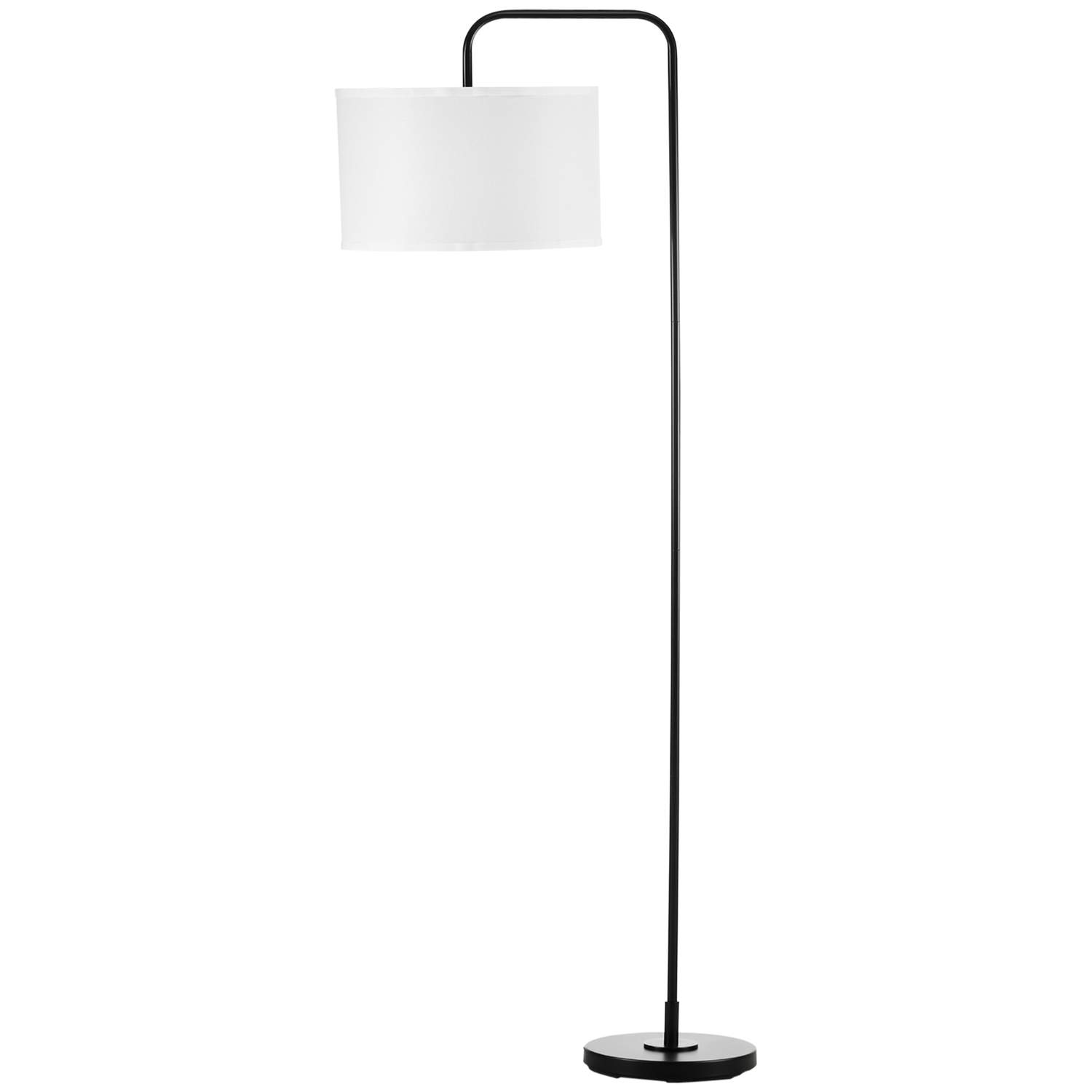 Gulvlampe til stuen i moderne sort metal med lampeskærm og 180 cm kabel - 64 x 38 x 163,5 cm Aosom