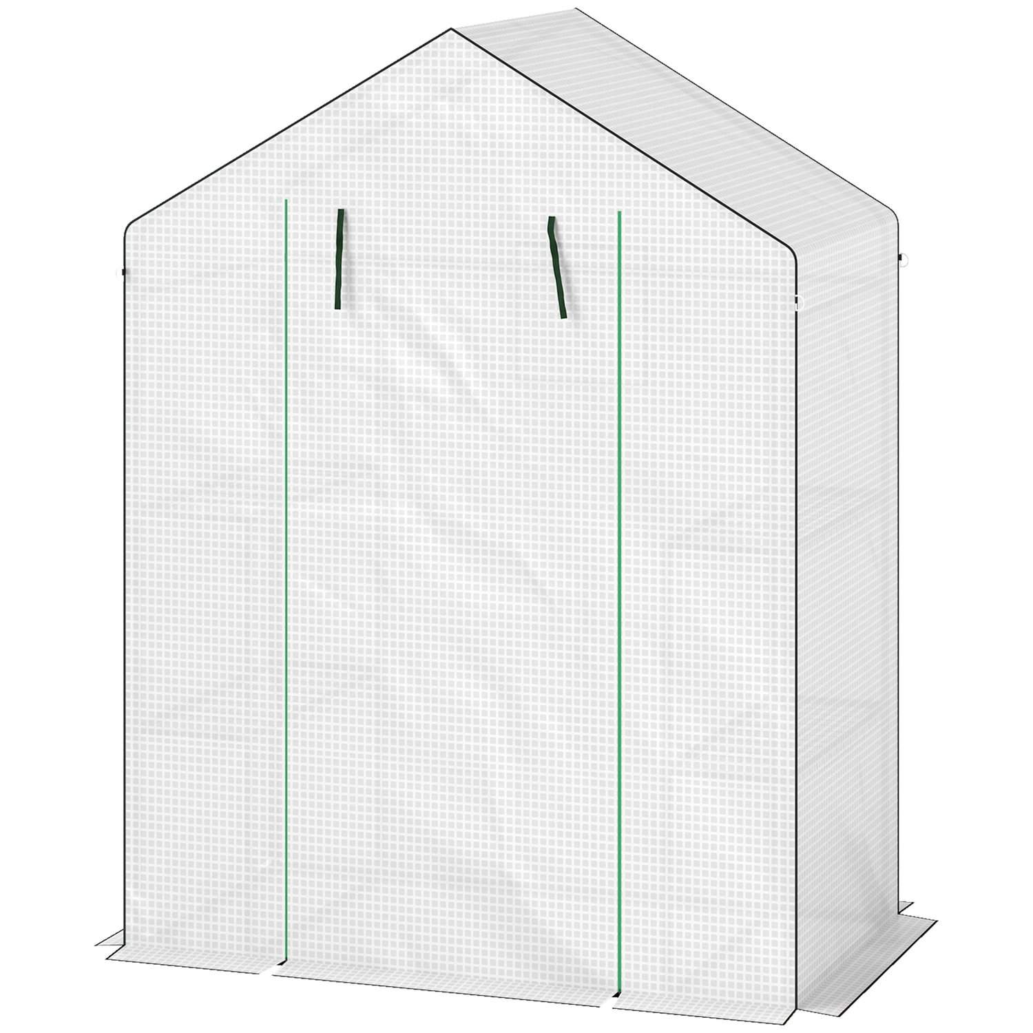 Drivhus med rulledør, vinduer, hylder, vinterfast stålfoliedrivhus, drivhus til altan, have, tomathus 143 x 74 x 190 cm, tomatdr