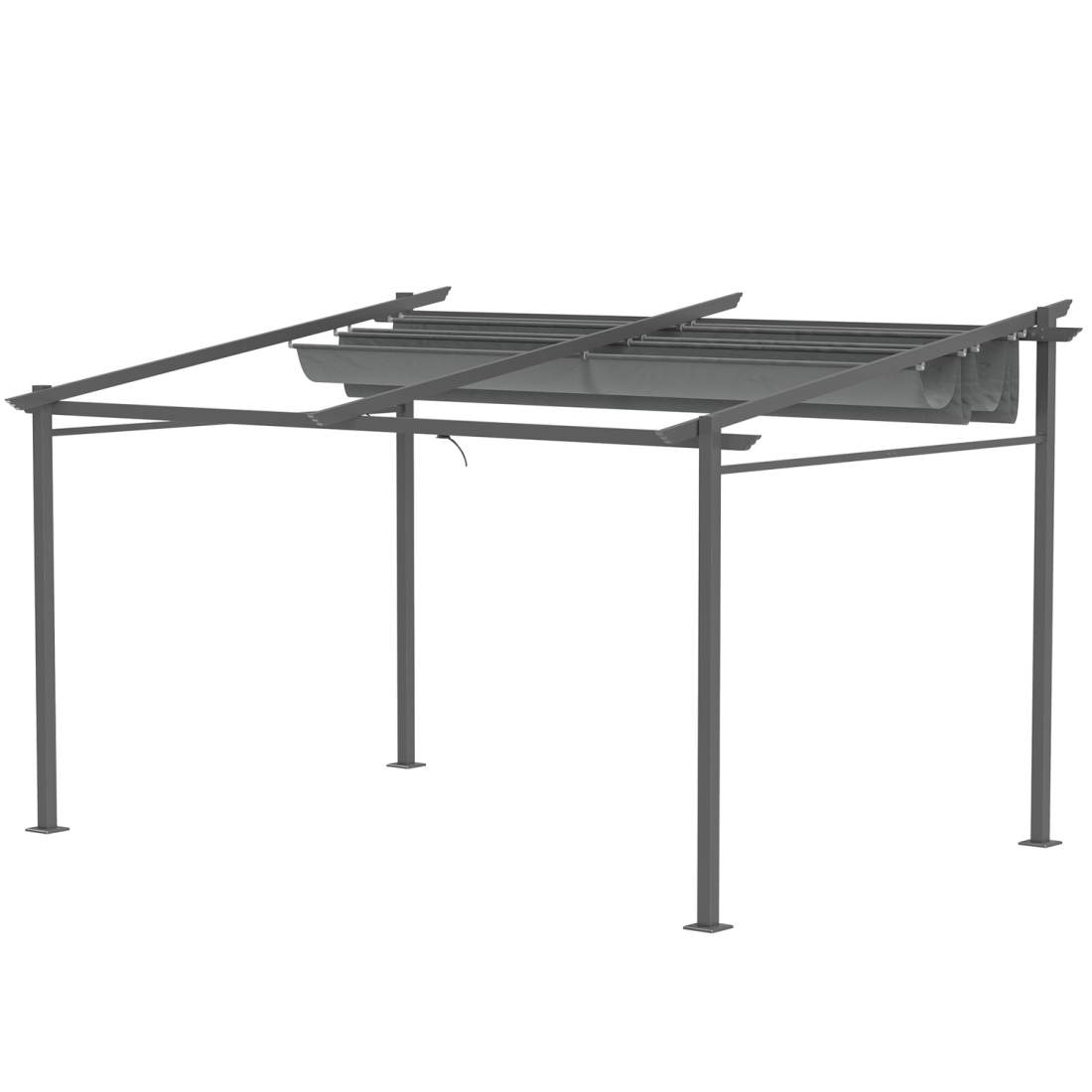 Uteplats Tak Pergola Ca. 4x3m altantak Trädgårdspaviljong aluminium, väggmonterad, trädgårdspaviljong med justerbart tak, UV-sky | Hem & Hobby - Hem & Hushåll - Trädgårdsartiklar - Pergola | Pryloteket
