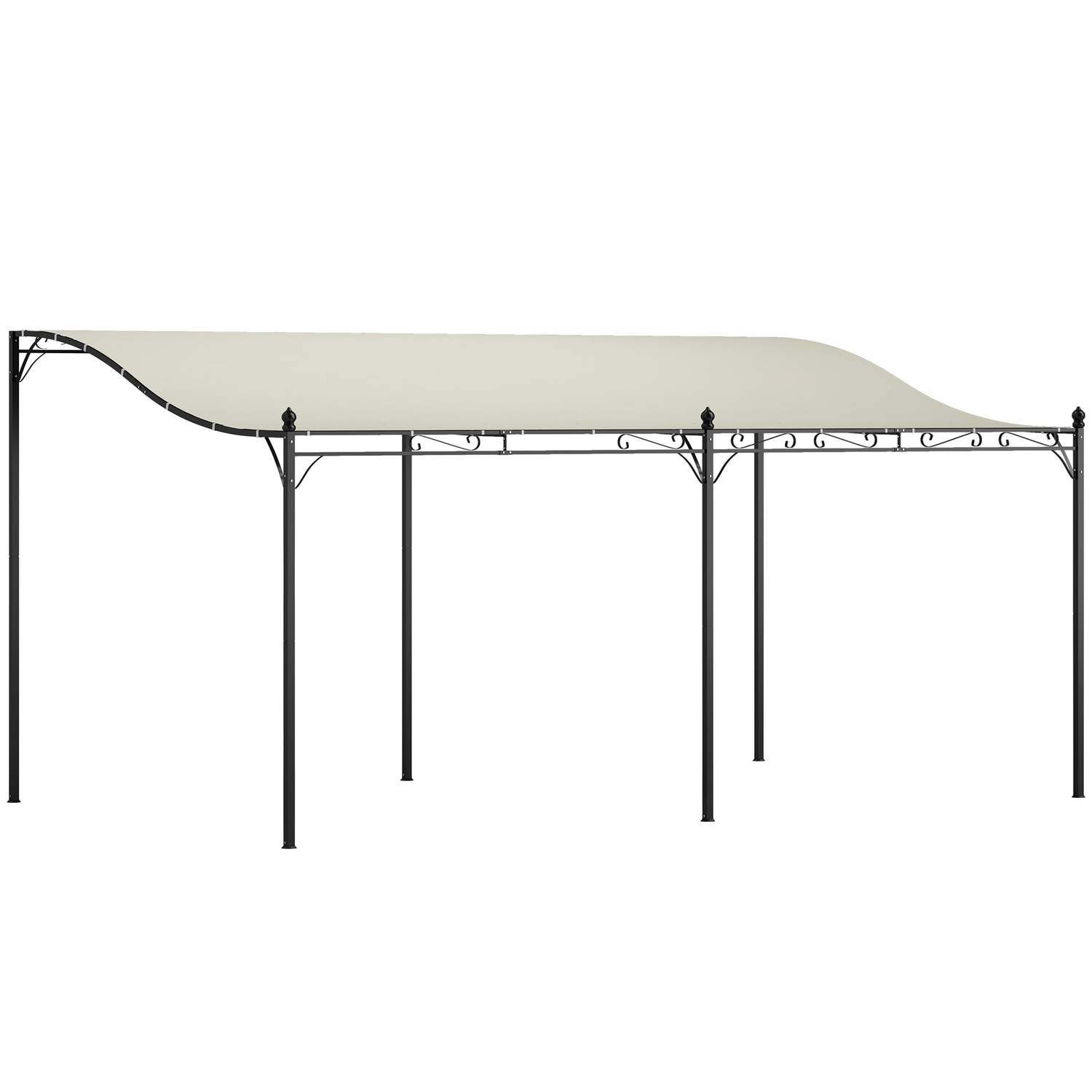 Påbygningspavillon pergola med tag, vandafvisende pavillontag, fritstående havepavillon terrassepavillon overdækning solafskærmn