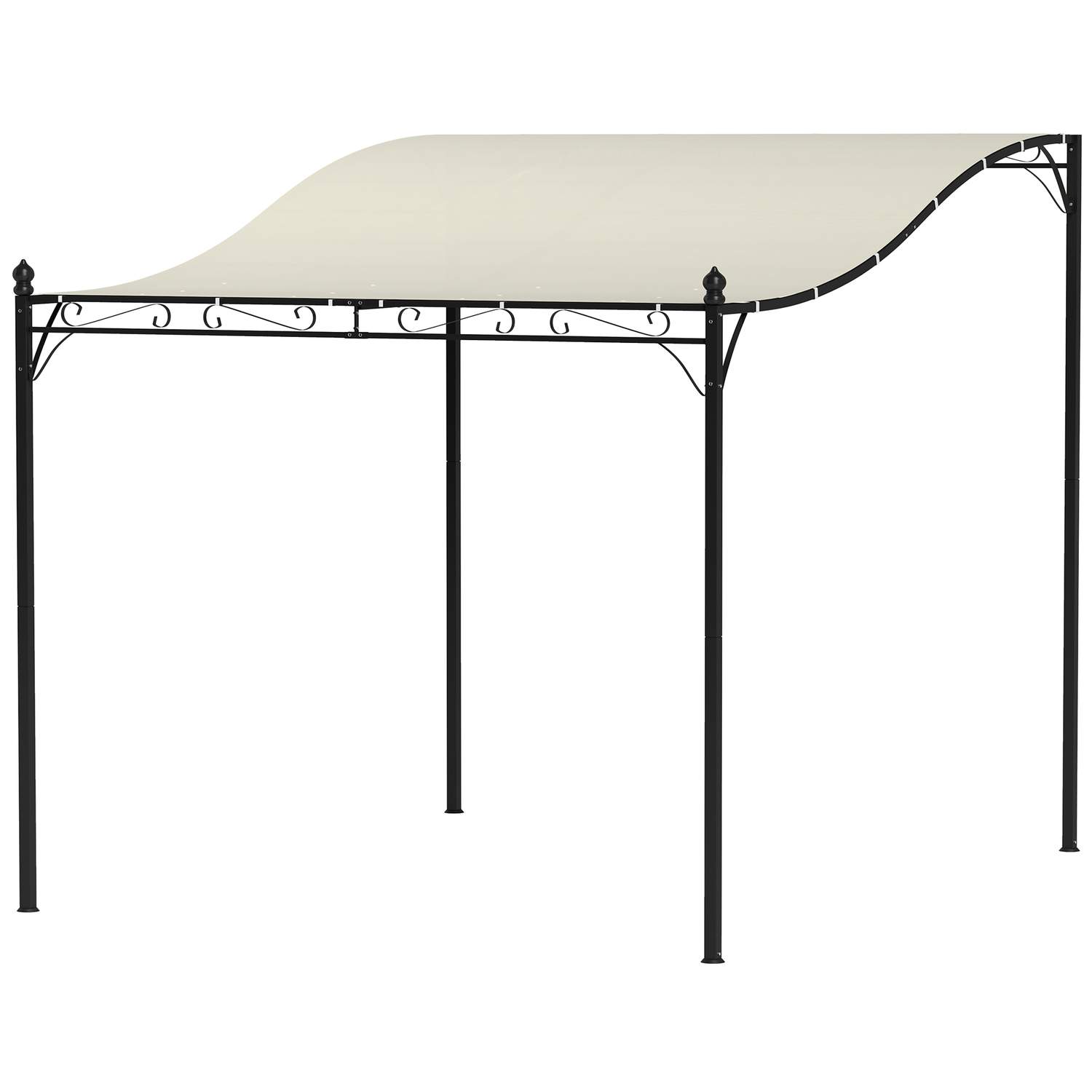 Tilbygningspavillon pergola med tag, vandafvisende pavillontag, fritstående havepavillon, terrassepavillon, baldakin, solafskærm