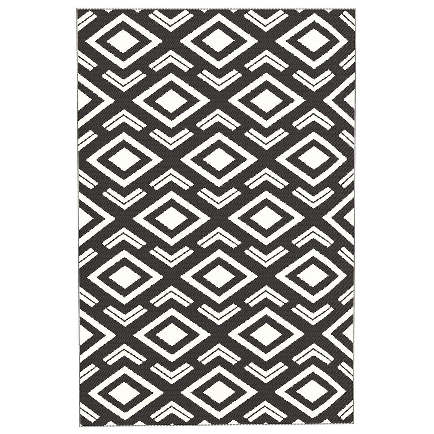 Udendørs tæppe, robust vejrbestandigt udendørs tæppe med bæretaske, foldbart tæppe, boho stil, udendørs tæppe til stue, balkon,