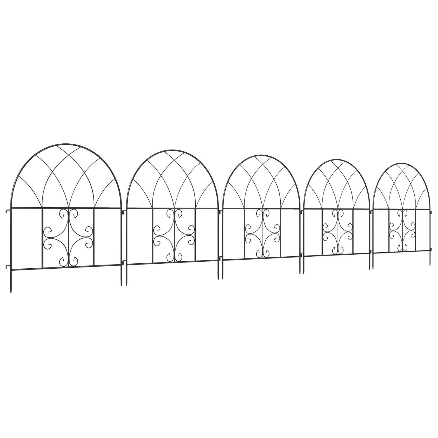 Havehegn Stål 300 cm x 70 cm Højt dekorativt meshhegnsæt Hegnselementer Landskabshegn Topbuehegn til hunde Hundehegn til haven b