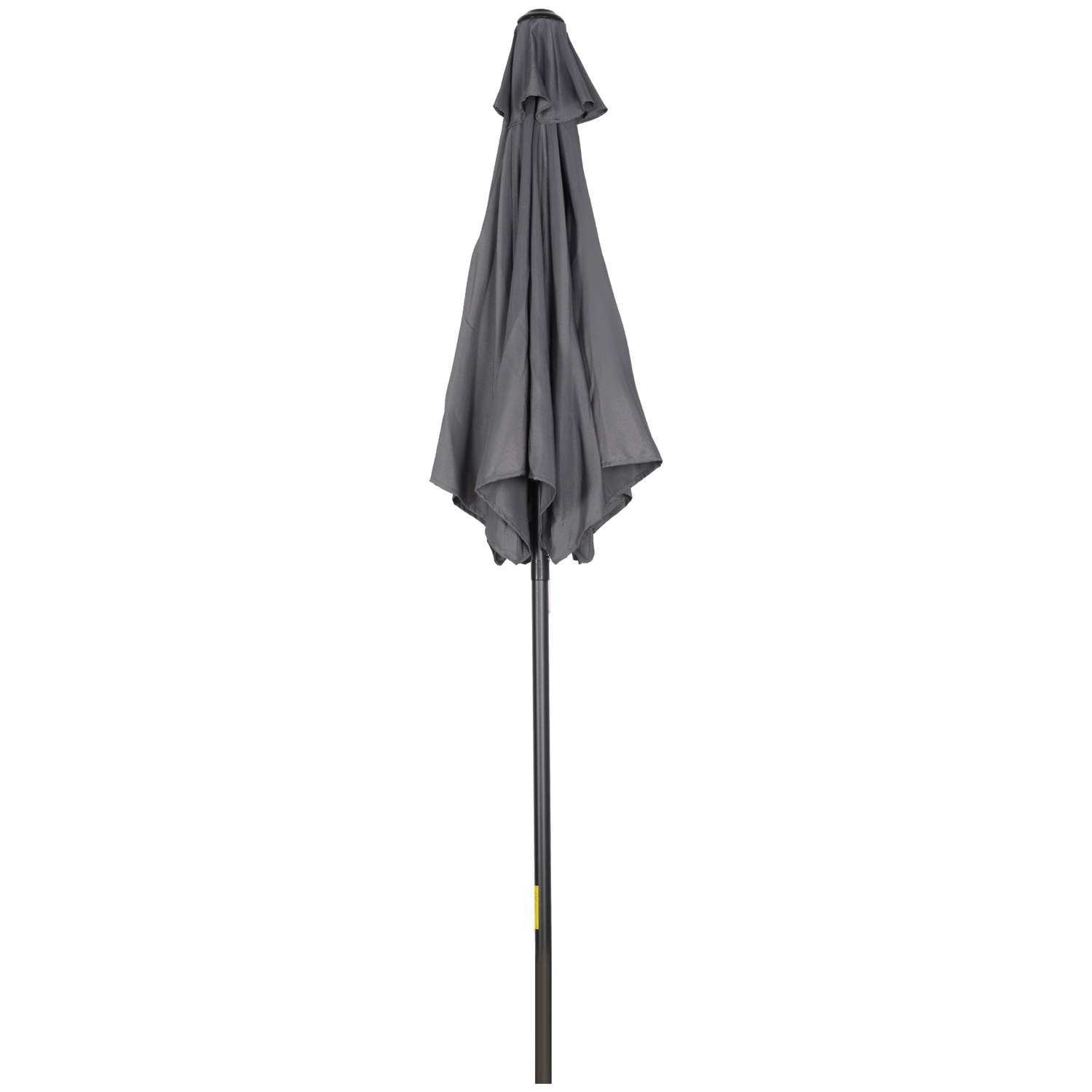 Parasol Ø196 cm, roterende parasol med foldefunktion, sekskantet altanparasol, strandparasol, vindtæt, stabil markedsparaply, kr