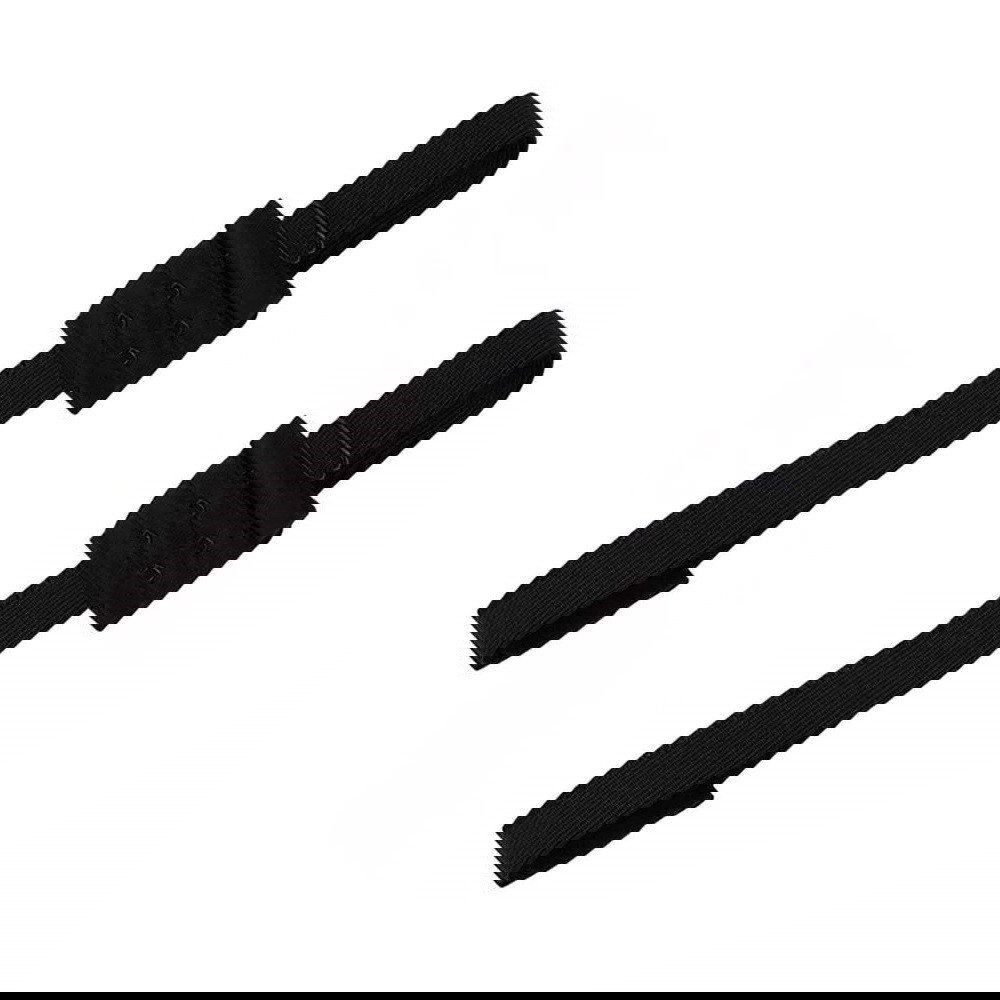 2 x Low Back BH rintaliivinauhat - Musta