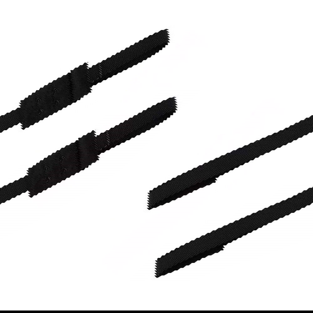 2x Low Back BH Forlængerbånd - Sort