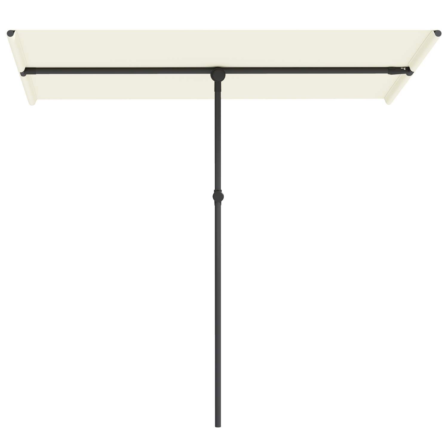 Parasol 180 grader drejelig højdejusterbar haveparaply med aluminiumsstang markedsparaply Solafskærmning Paraply Cantilever Para