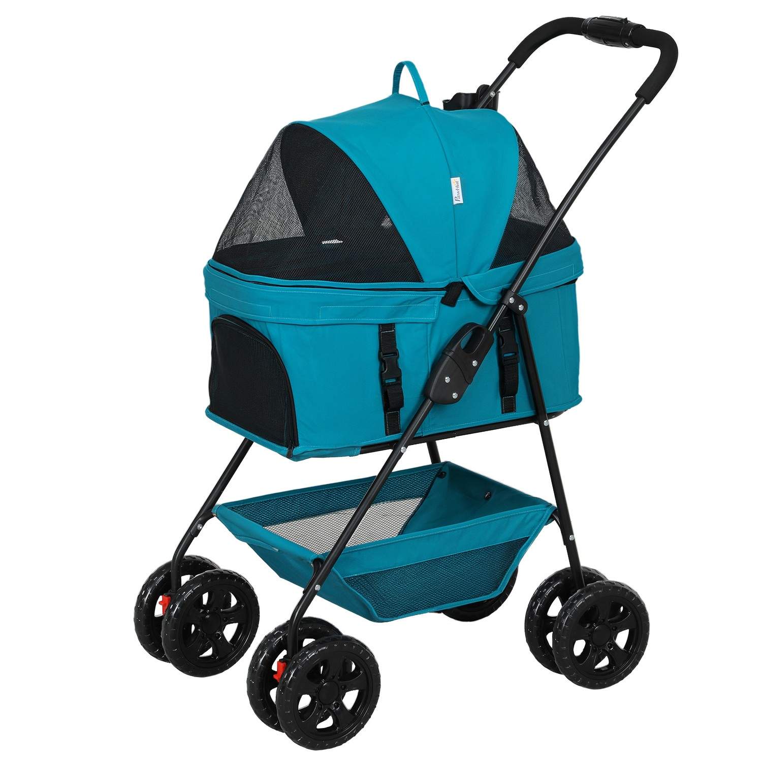 Hundevogn 3 i 1 hundevogn sammenfoldelig hundeboks, foldbar transportpose med drikkeholder, hundevogn, kattevogn med 360° hjul k