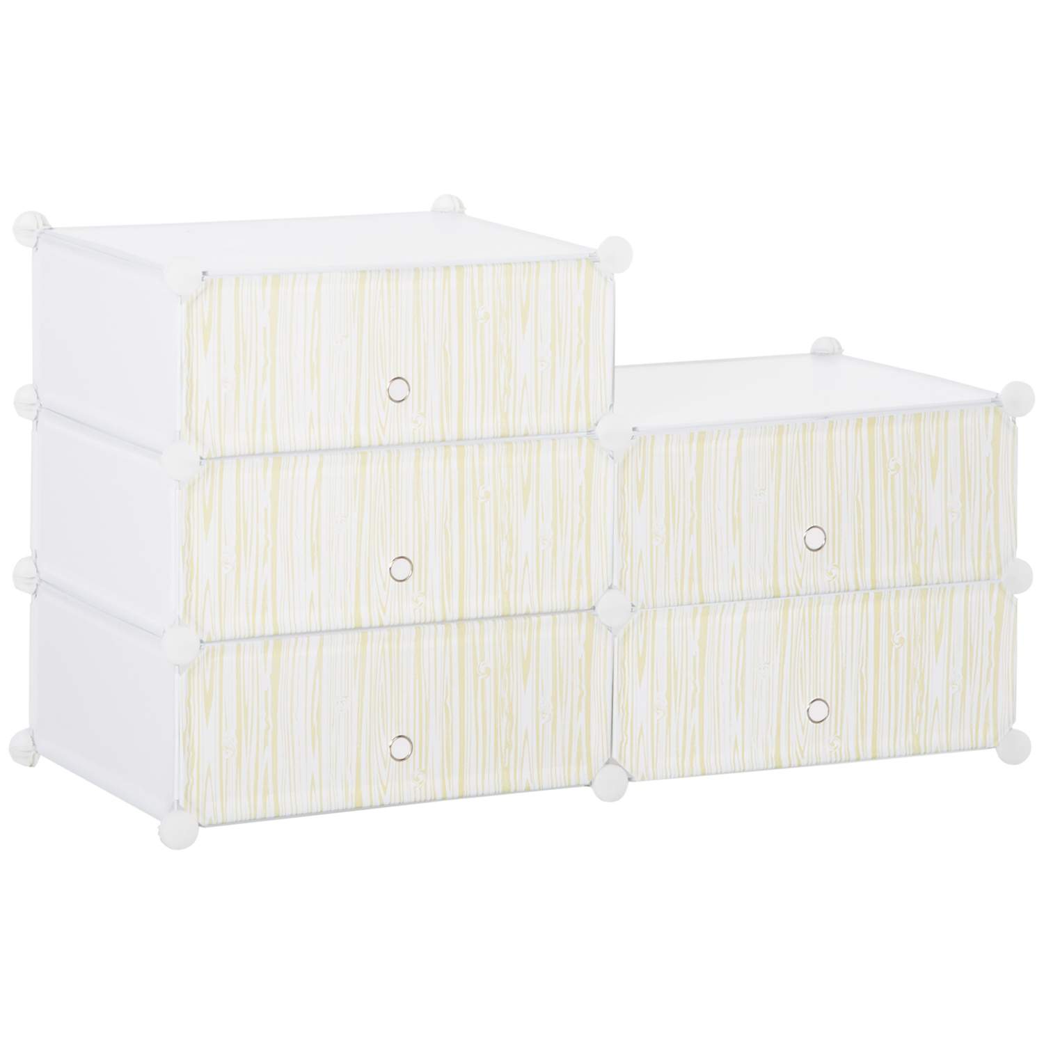 Skostativ Plasthylde til 6 par sko Skoæske til entre DIY-hylde Opbevaring af sko Hvid 49 x 36,5 x 108 cm