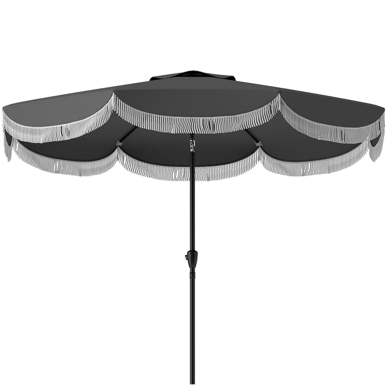 Parasol Ø269 cm, UV 30 + parasol ottekantet altanparasol strandparasol vindtæt markedsparaply krank paraply solafskærmning til s