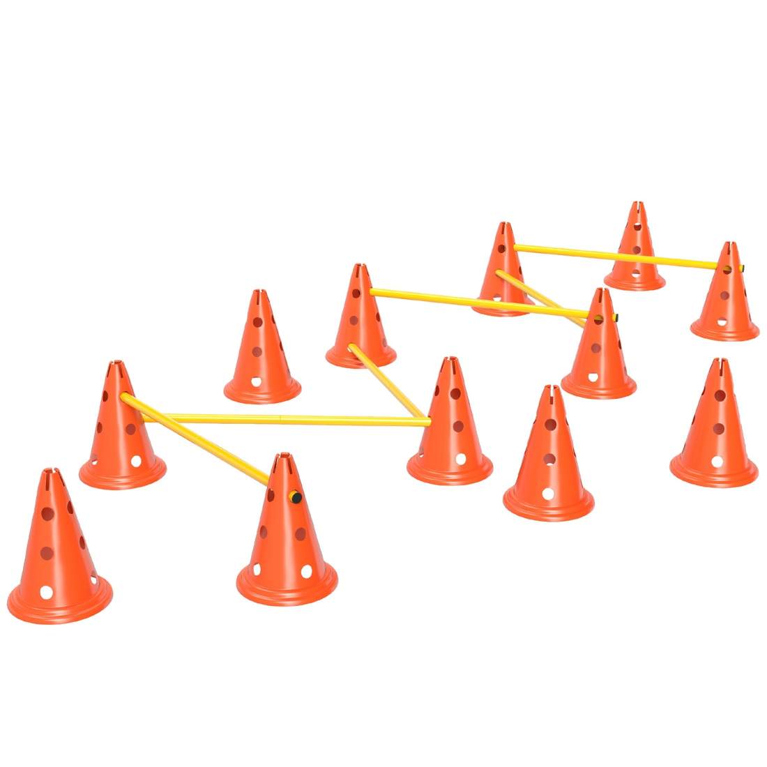 Agility Set Dogs 6-delad Agility Utrustning för hundträning Häckset med 12 koner 6 höjdjusterbara häckar Bärväska Träningstillbe | Sport & Fritid - Träning | Pryloteket