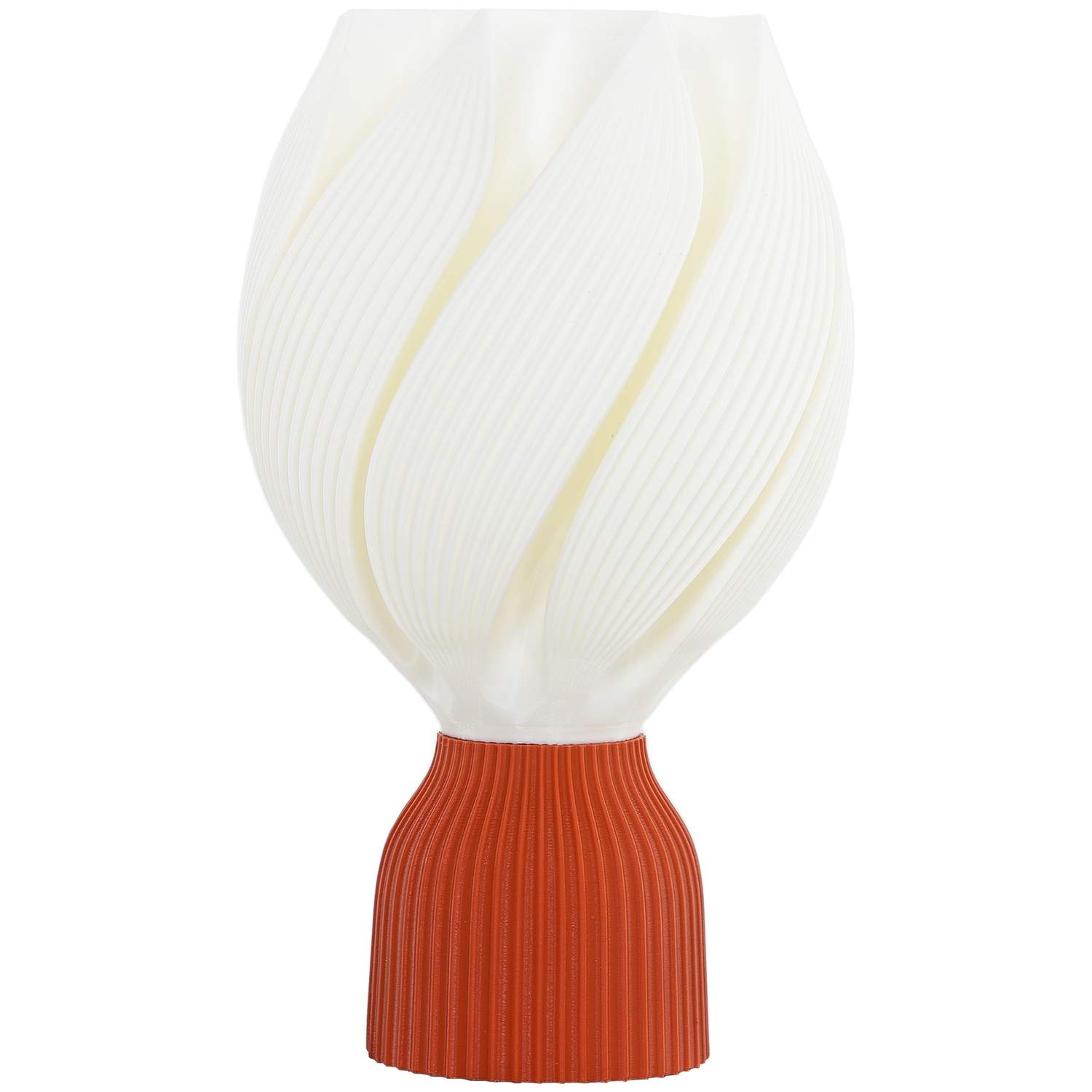 Bordlampe, LED-bordlampe med 3D-udskrivning Blomsterlignende lampeskærm, sengelampe til stue, legeværelse, hvid