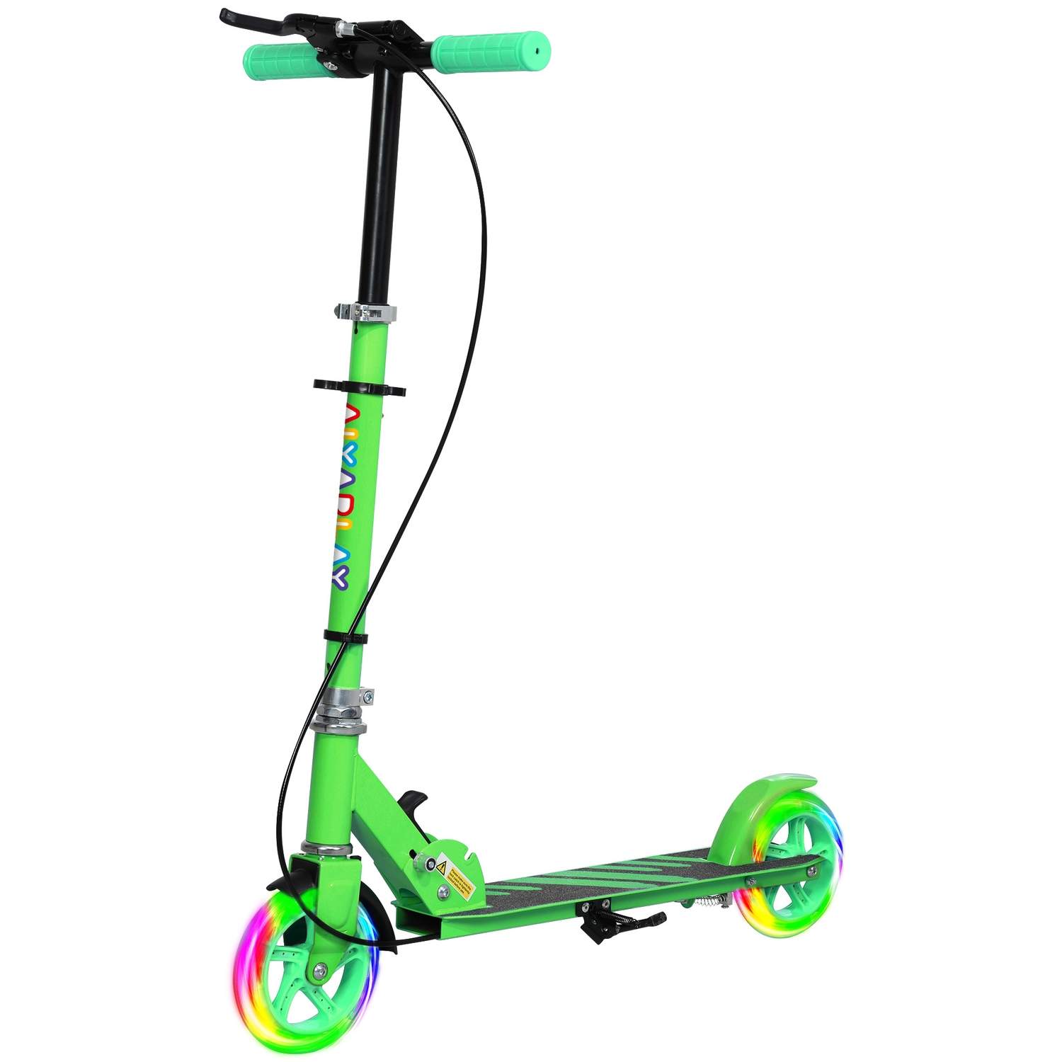 Scooter børnefoldbar børnescooter med justerbar styrhøjde, 2 lysende hjul, håndbremse & baghjulsbremse sparkescooter til 3-8 år