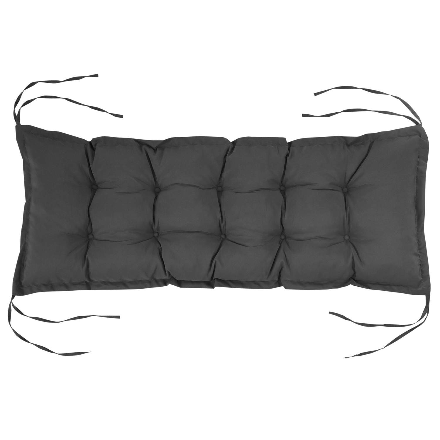 Sittdyna 100x40 cm stolsdyna med knytband, 10 cm tjock stoppning, tvättbar sittdyna för hem, trädgård, soffa, stolar, mörkgrå | Hem & Hobby - Hem & Hushåll - Kök - Servering | Pryloteket
