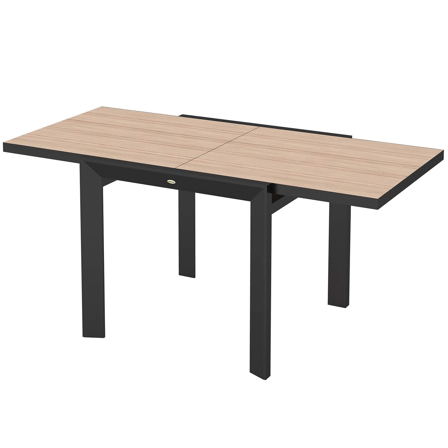 Havebord udtrækbart aluminium 80/160x80 cm vejrbestandigt altanbord skridsikkert buffetbord campingbord til 6 personer terrasseb