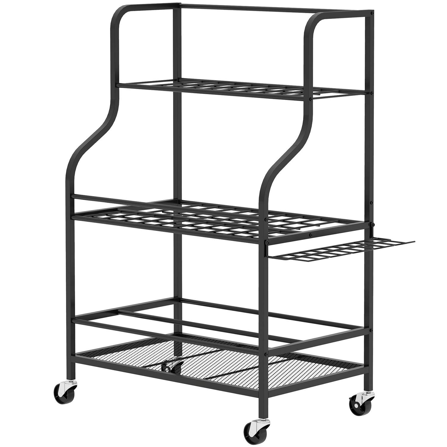 Haveredskabsarrangør 3-lags haveredskabsstativ med kroge haveredskabsstativ op til 40 kg bæreredskabsholder multifunktions koste