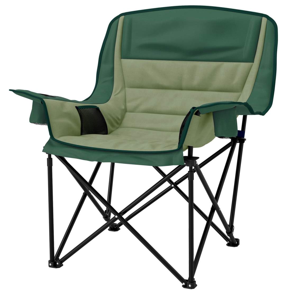 Campingstol Vikbar trädgårdsstol med sidoficka kopphållare Vikstol med metallben Bärväska för poolstrand Oxford Green | Hem & Hobby | Pryloteket