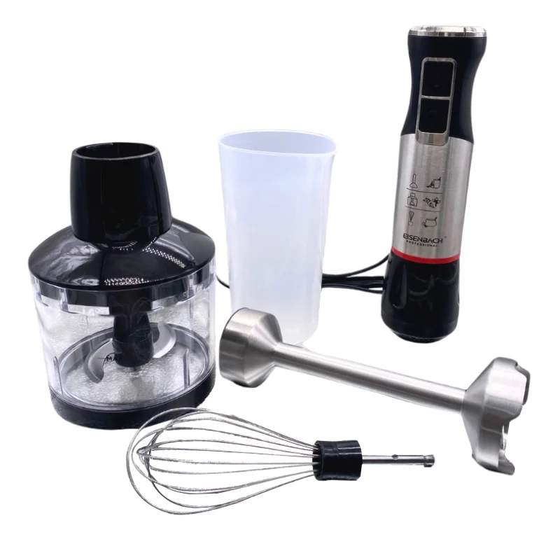 Eisenbach JE-903E: 3-i-1 stavblendersæt - Power-pisker, dykblender, hakker - 1000W