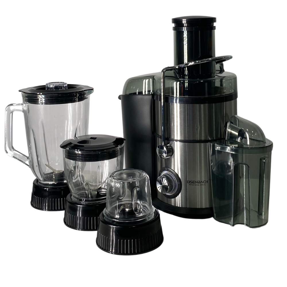 Eisenbach HW-1508: 4-i-1 juicer, foodprocessor, blender og kværn -1000W