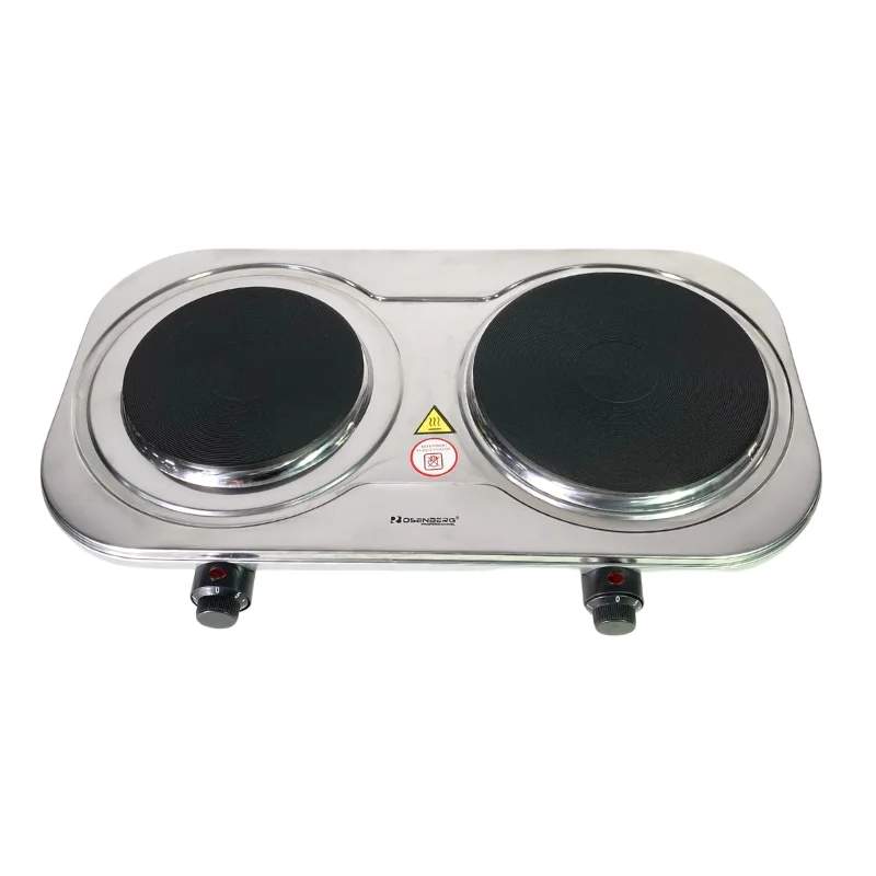 Rosenberg YQ-200D3: Dobbelt elektrisk kogeplade i rustfrit stål - 2500W