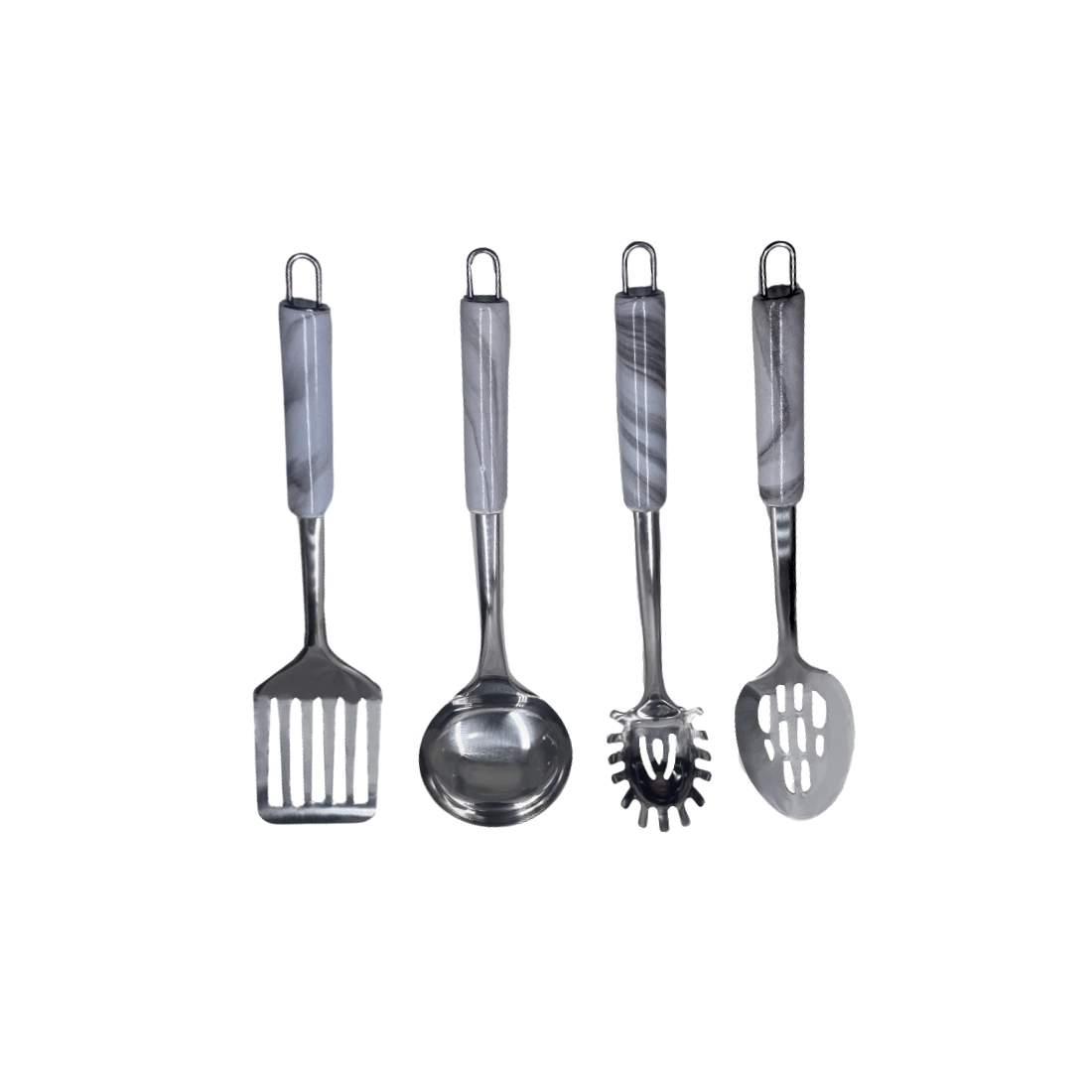 Eisenbach A0019: 4-delat köksverktygssats i rostfritt stål - marmor | Hem & Hobby - Hem & Hushåll - Kök - Köksredskap | Pryloteket