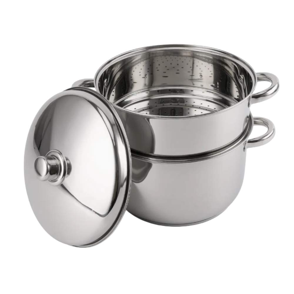 Royalty Line RL-C12L: Stockpot og dampkoger/couscousgryde i rustfrit stål - 12L