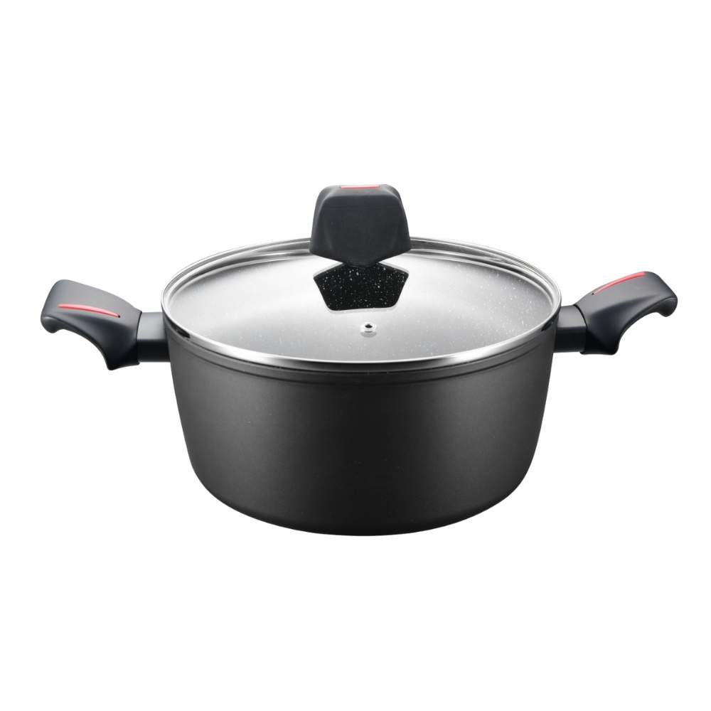 Royalty Line RL-FTN24: 24 cm trykstøbt Greblon marmorbelagt gryde - 4,5L