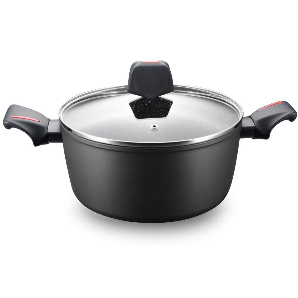 Royalty Line RL-FTN28: 28 cm trykstøbt Greblon marmorbelagt gryde - 6L