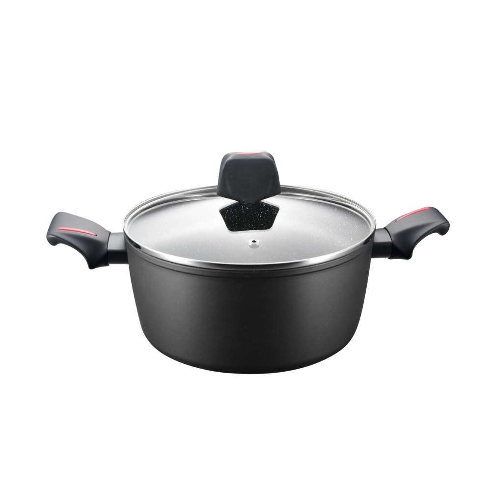 Royalty Line RL-FTN20: 20 cm trykstøbt Greblon marmorbelagt gryde - 2L