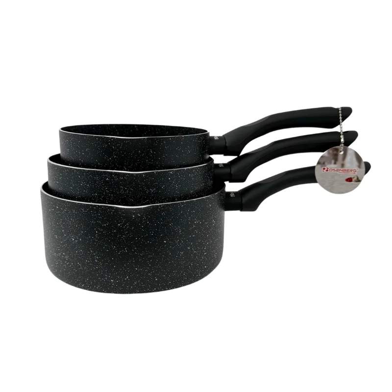 Rosenberg RB-MP20M2: Stenbelagt grydesæt - 16 cm, 18 cm, 20 cm