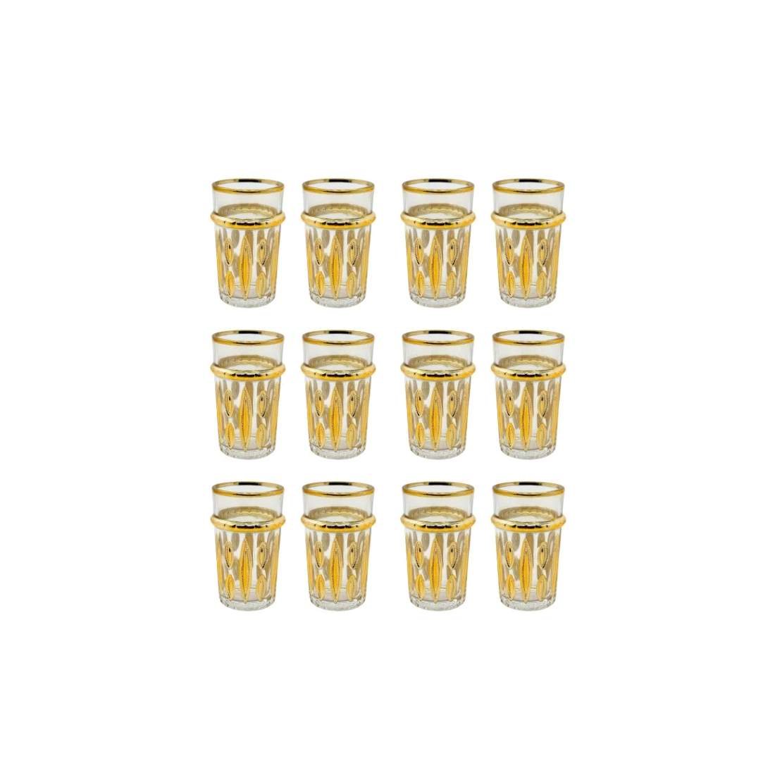 Eisenbach EB-GLS12G: 12 delar teglas med guldaccent | Hem & Hobby - Hem & Hushåll - Kök - Servering | Pryloteket