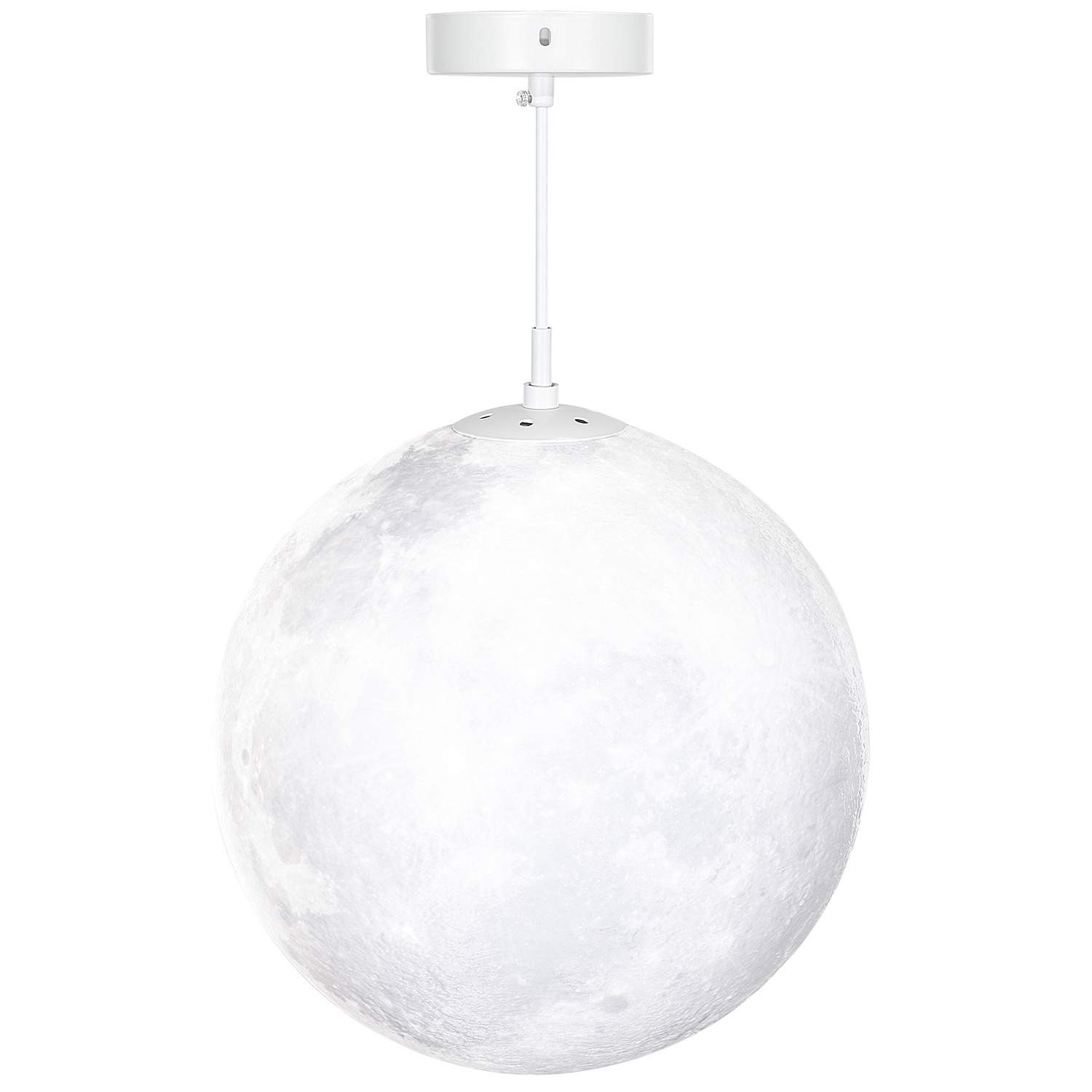 3D Moon Pendel Light hængende lampe med APP kontrol, musik Moon lampe loftsloftslampe med CCT og RGB farveskift til køkken, spis