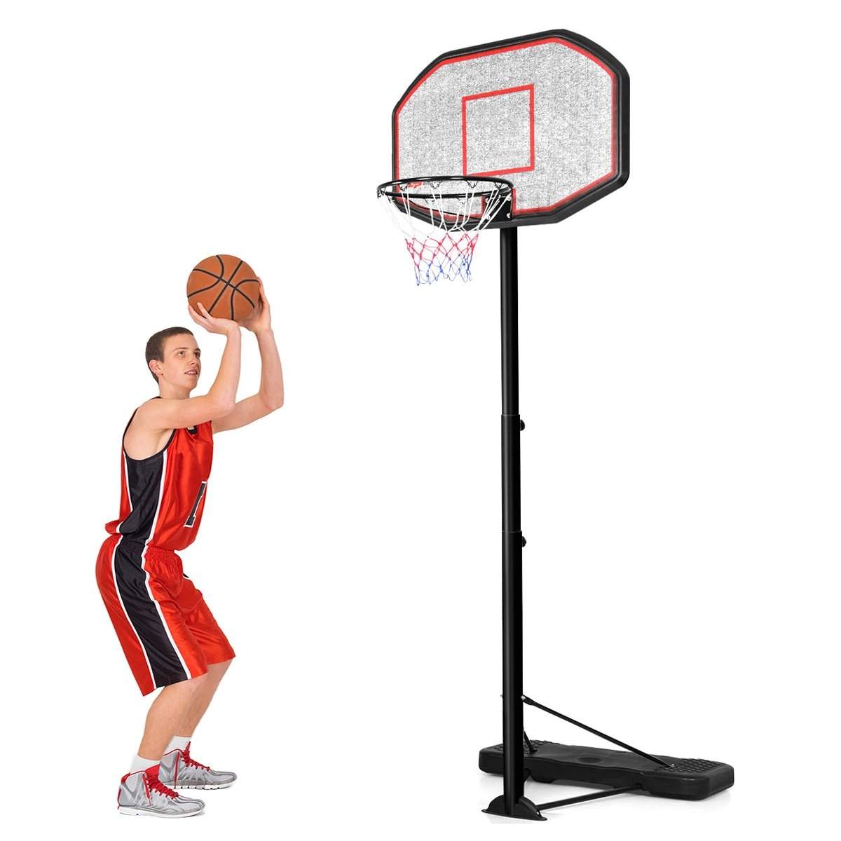 Basketballstativ, basketballkurv, bærbart basketballsystem, 200-305 cm
