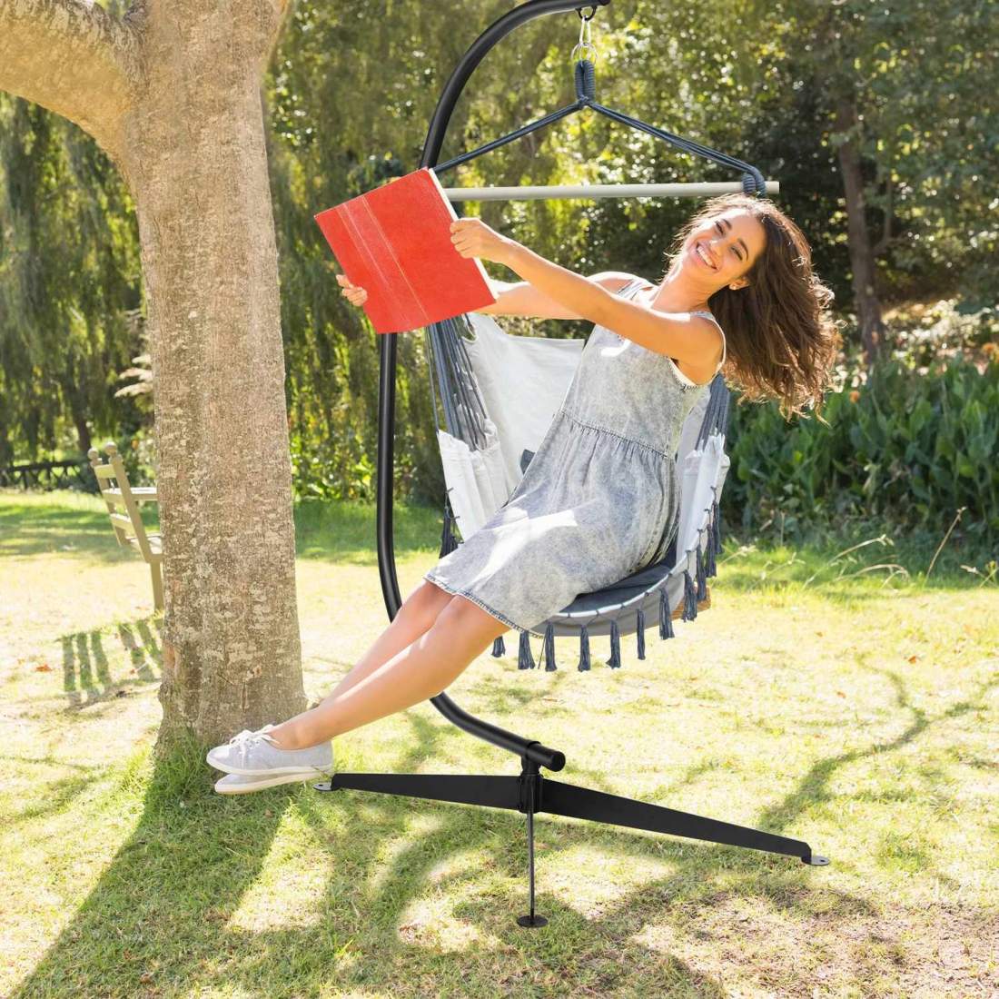 150kg hängande stolsram ram hängande stolsram XXL 207cm hängande sittstativ | Elektronik - Tillbehör Mobil & Surfplatta - Mobiltillbehör - Mobilkablar - Tillbehör | Pryloteket