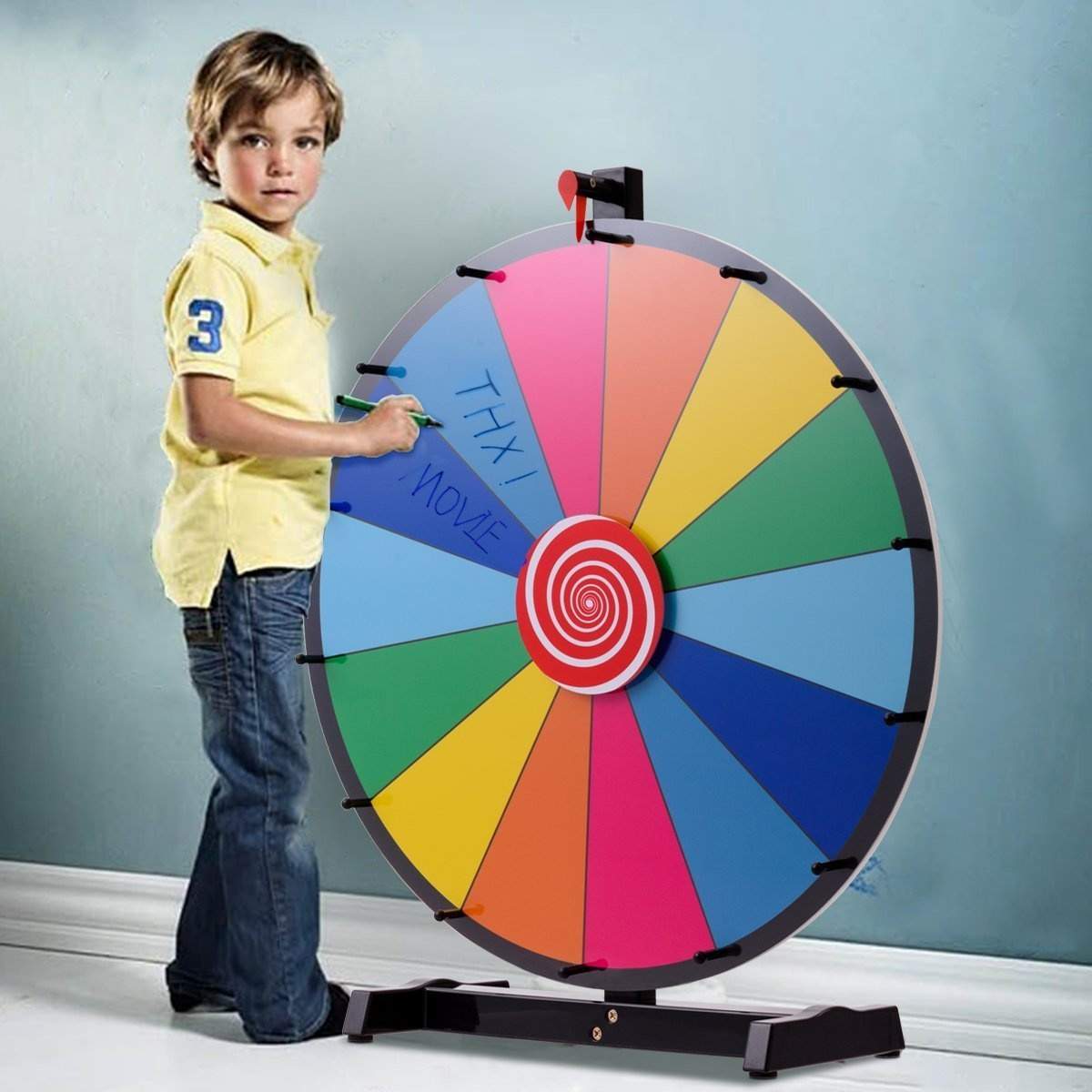 24" Wheel of Fortune Toy Color Wheel Spil til lotterispil Ordspil φ60cm