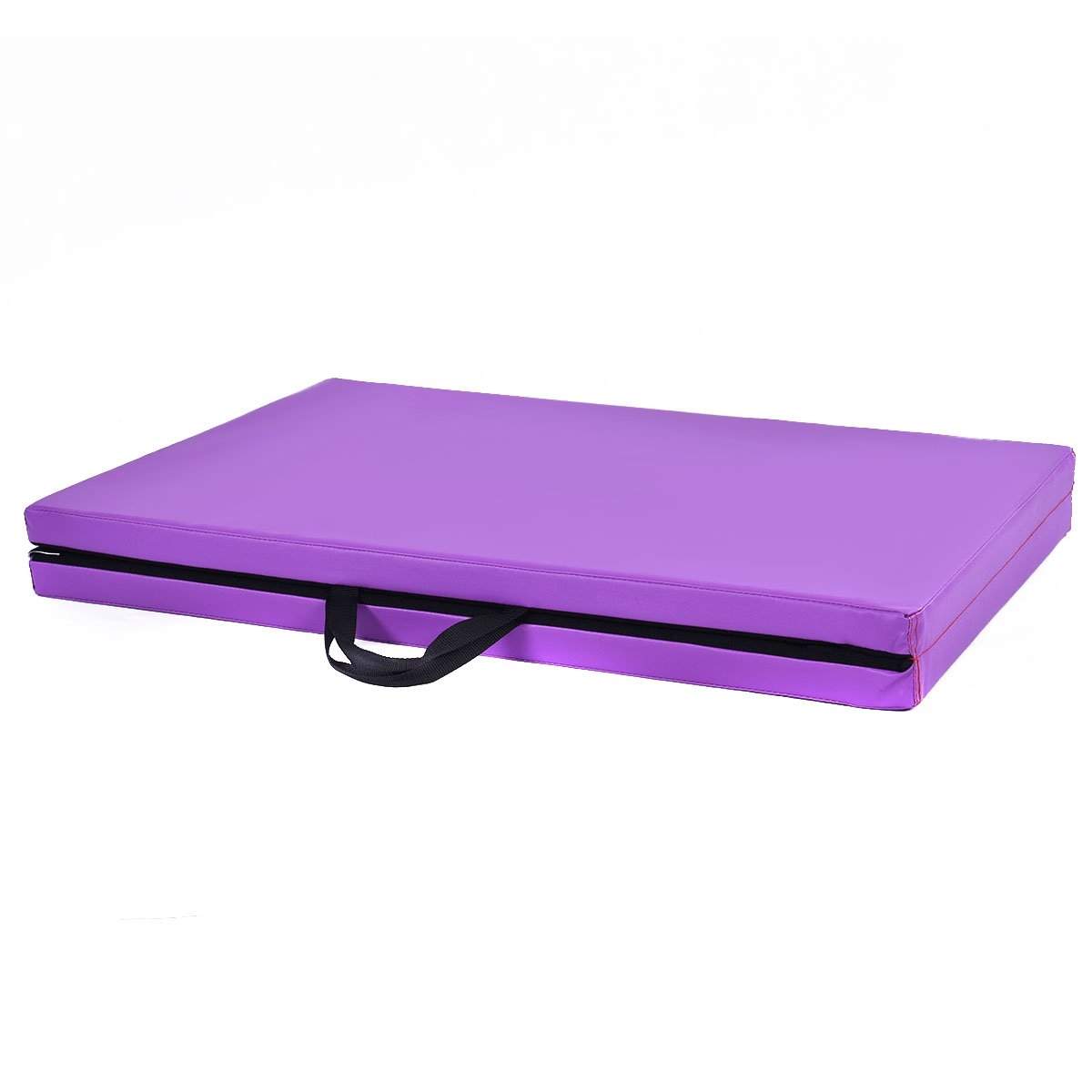 Blød gulvmåtte gymnastikmåtte yogamåtte foldemåtte gymnastikmåtte 180x60x4cm - lilla