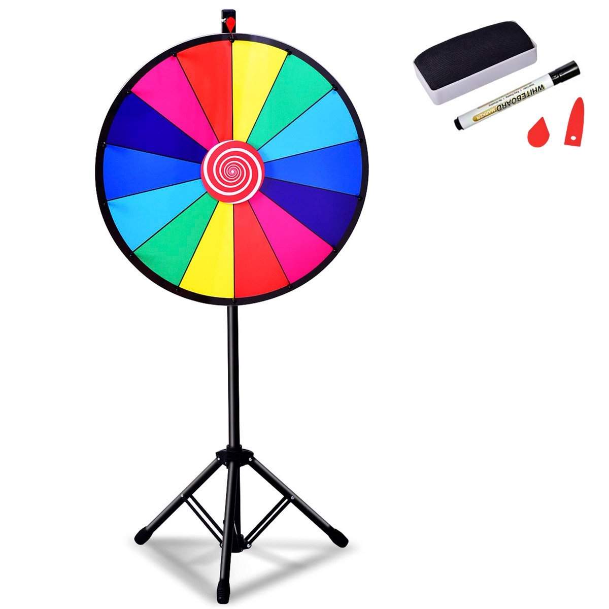 φ 60 cm Wheel of Fortune Legetøj Farvehjulsspil til lotterispil Ordspil 24"