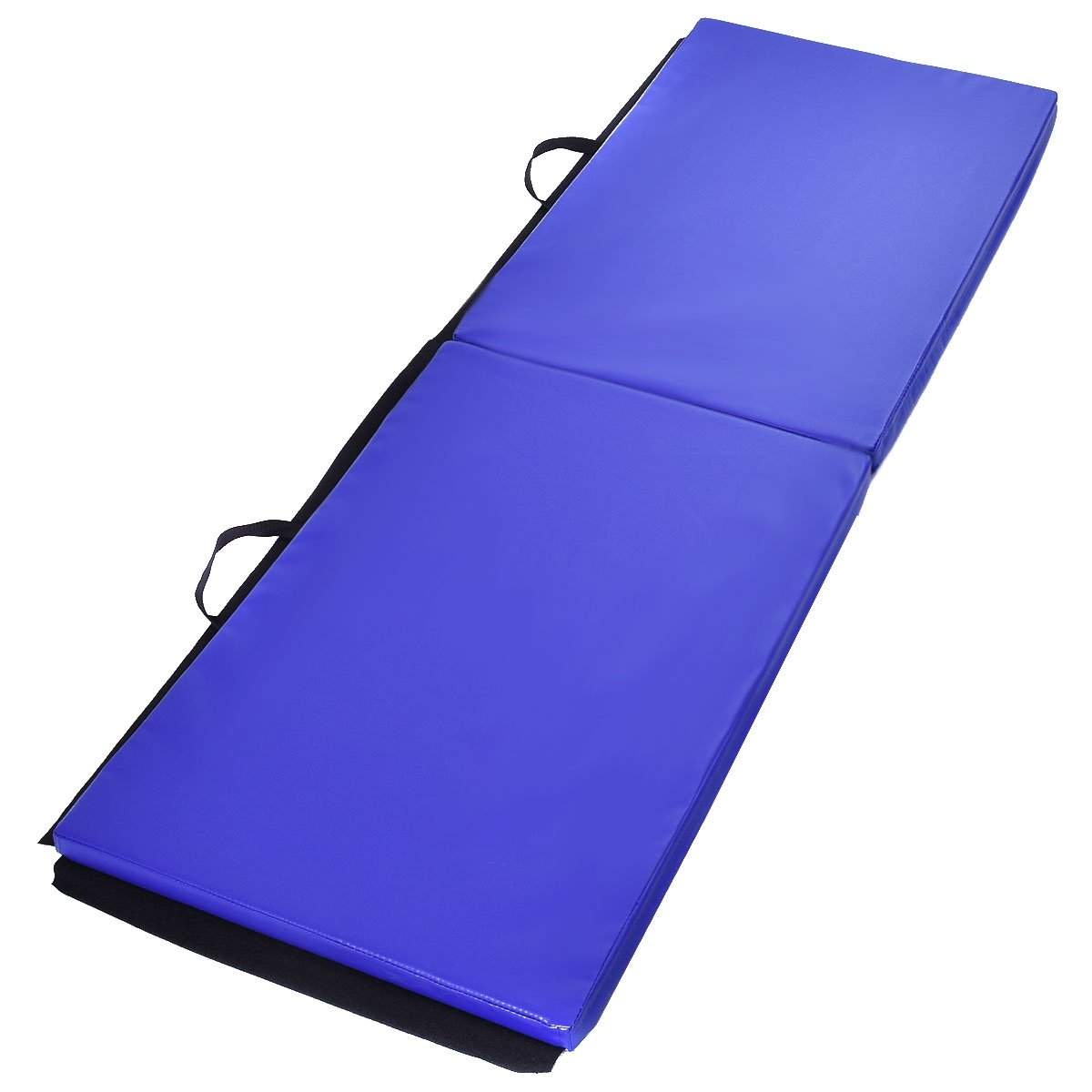 Blød gulvmåtte gymnastikmåtte yogamåtte foldemåtte gymnastikmåtte 180x60x4cm - blå