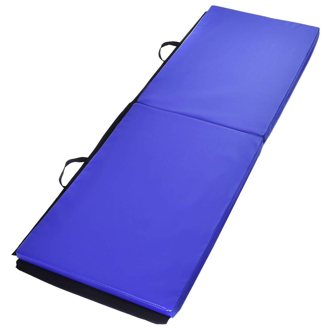 Mjuk golvmatta gymnastikmatta yogamatta hopfällbar matta gymnastikmatta 180x60x4cm - blå | Sport & Fritid - Träning | Pryloteket