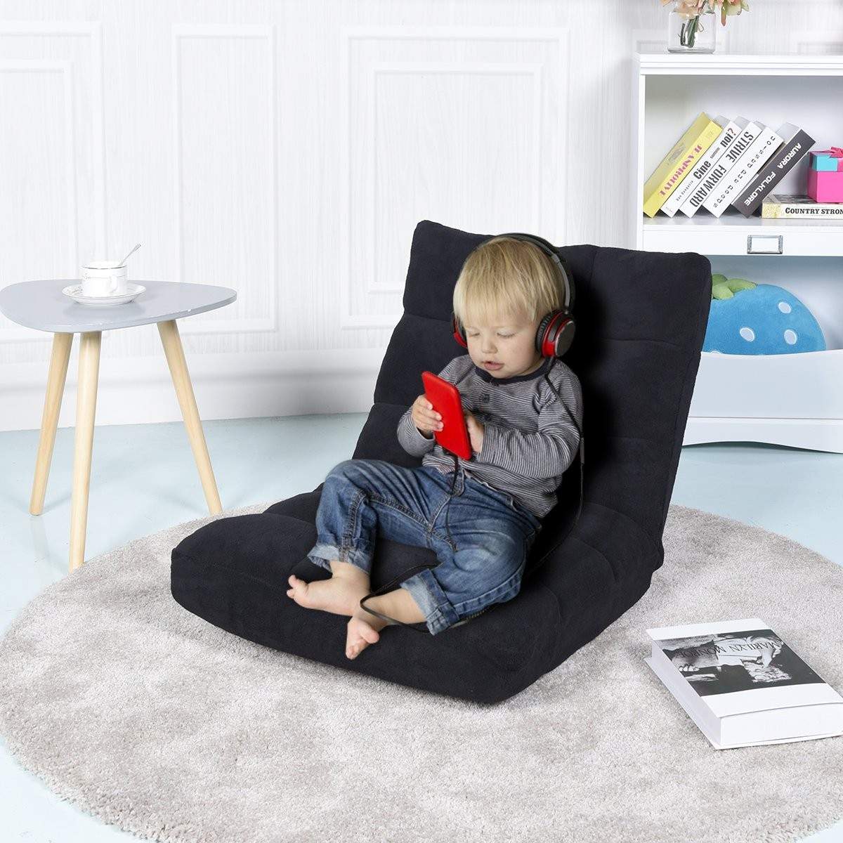 Golvstol Fällbar Lazy Sofa Lazy Tatami Golvkudde Svart/Grå/Kaffesvart | Hem & Hobby - Husdjur - Katt | Pryloteket