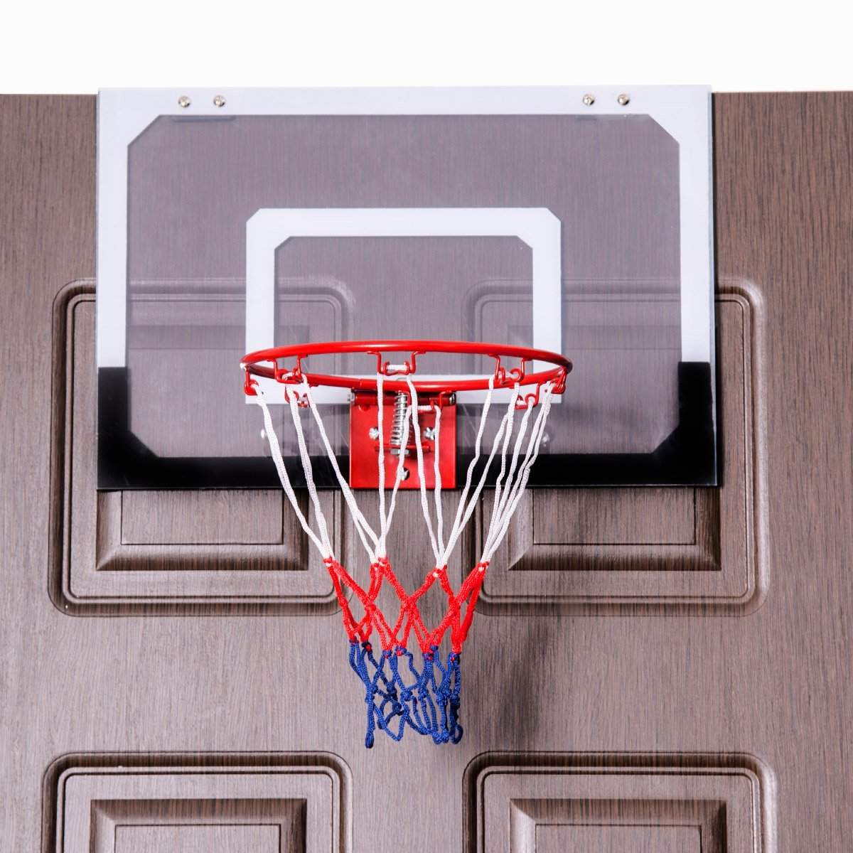 Basketball hoop basketball sæt børnebagplade med ring og net 45 x 30 cm