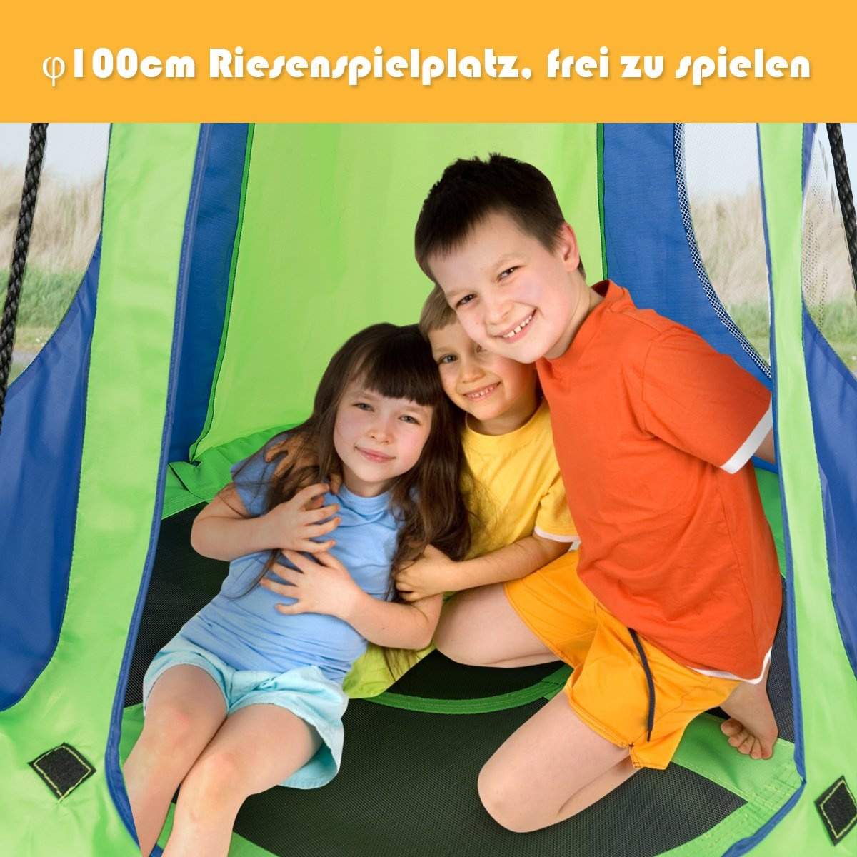 Redegynge børnegyngesæt Maks. bæreevne 150 kg 100 cm diameter grøn