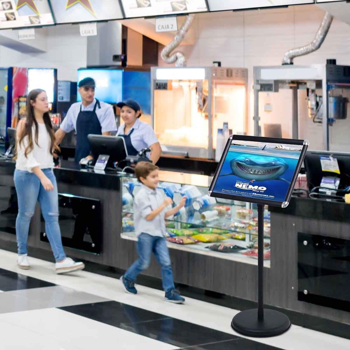 DIN A3 höjdjusterbart presentationsställ informationsställ-svart | Elektronik - Tillbehör Mobil & Surfplatta - Surfplatta Tillbehör - Stativ | Pryloteket